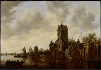 River Landscape with the Pellecussen Gate near Utrecht by Jan Josephsz van Goyen